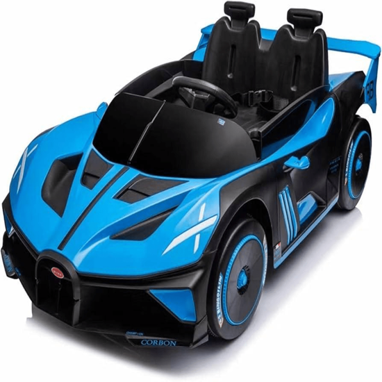 Picture of Electric Car for Kids, Bugatti Look, 18V Battery, Remote Control for Parents, 2 Seater, LED Lights