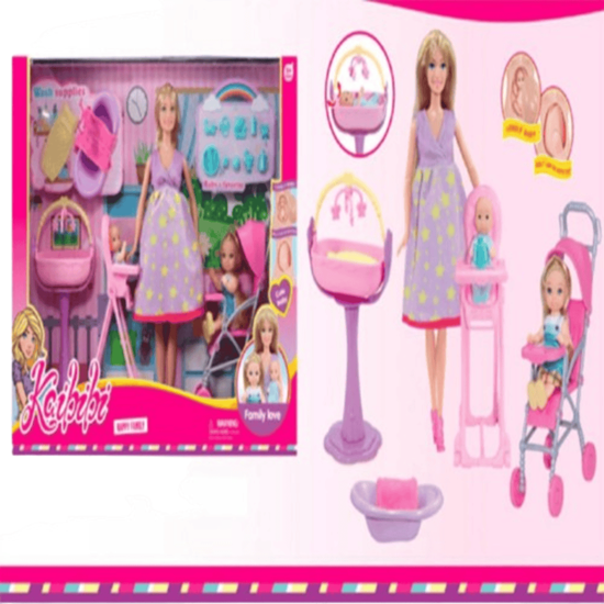 Picture of 11.5" Fashion Girl Play Set - Happy Family