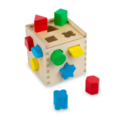 Picture of Wooden shapes sorting cube