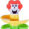 Picture of multi-coloured tower with balls and animal figure on the top