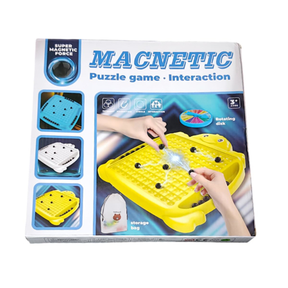 Picture of Magnetic Puzzle Game Board with Super Magnetic Force, Interactive Family Game with Rotating Disk and Storage Bag