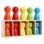Picture of Wood Color-Matching Dolls Game - Learning Toy with Smiling Faces, Sorting Activity for 3+ Years, Logic & Memory Skills, Color Recognition Educational Puzzle