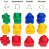 Picture of Nuts and Bolts, 20pcs Fine Motor Skills Occupational Toys for Kids, Shapes and Colors Matching Toys, Building Construction Game