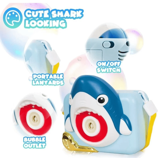Toy. Interactive Shark shape Bubble Camera Toy for Kids with Light and ...
