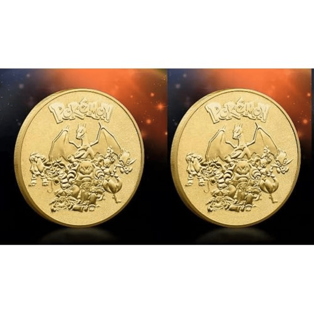 Toy. Pokémon with 10 characters and coins