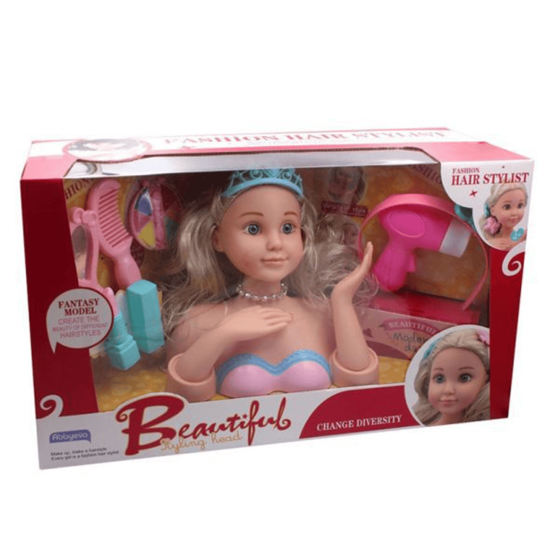 Picture of A doll designed with hair and makeup