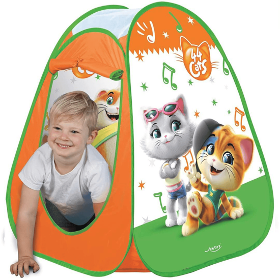Picture of A pop-up tent with a 44 Cats design
