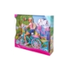 Picture of A doll with a bike trailer