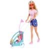 Picture of A doll with a bike trailer